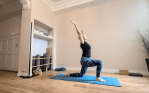 Low lunge with arms raised